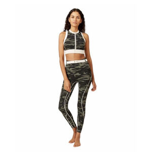 Bandier x Solid & Striped Medium Leggings & Sports Bra Camo Workout Activewear